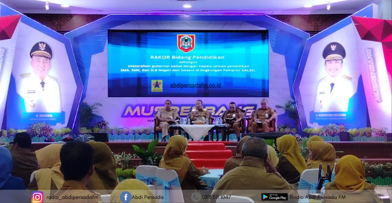 Suasana rakor bidang pendidikan lingkup Pemprov Kalsel, di Gedung Idham Chalid