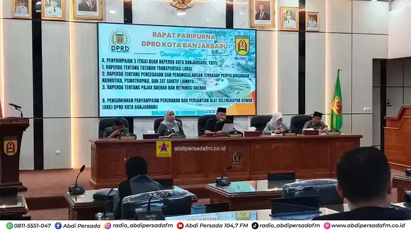 DPRD Matangkan Tiga Raperda Usulan Pemko Banjarbaru