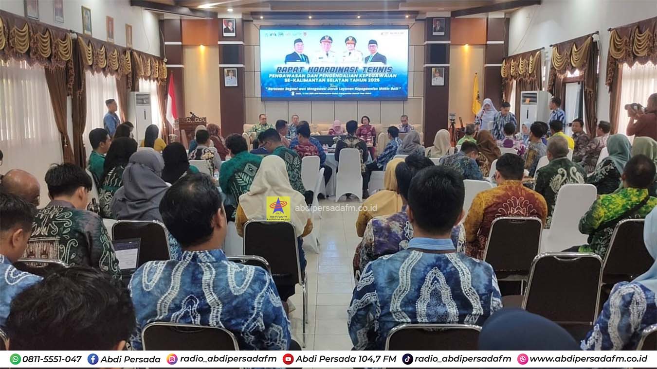 Gelar Rakornis Kepegawaian 2026, Kalsel Perkuat Pengawasan ASN