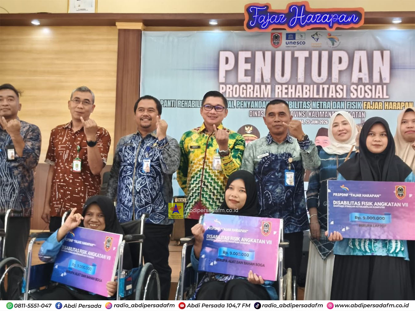 Lulus Program Rehabilitasi Sosial Fajar Harapan, 9 Penyandang Disabilitas Didorong Mandiri dan Berwirausaha