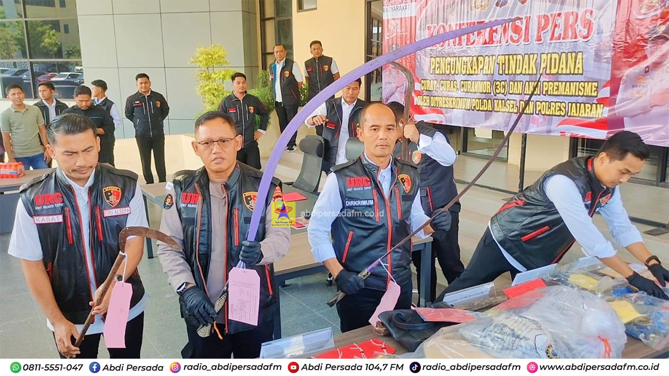 Berhasil Ungkap 153 Kasus 3C dan Premanisme, Polda Kalsel Amankan 211 Tersangka