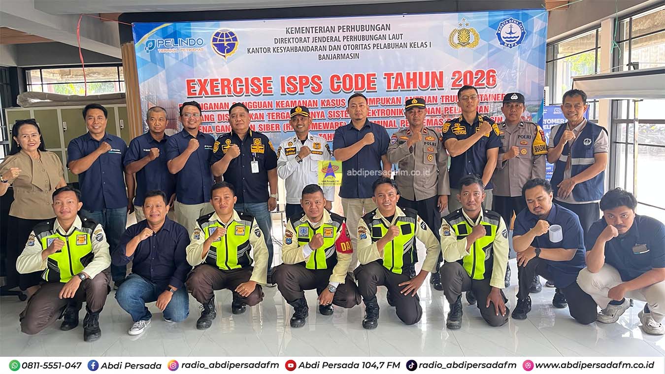 Antisipasi Ancaman Siber, TPK Banjarmasin dan Ditjen Hubla Gelar Exercise ISPS Code 2026